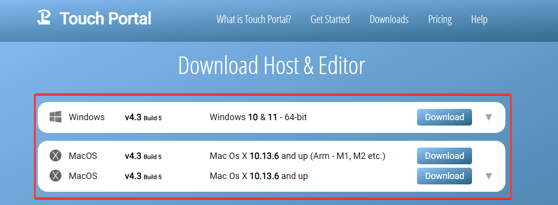 Téléchargement TouchPortal